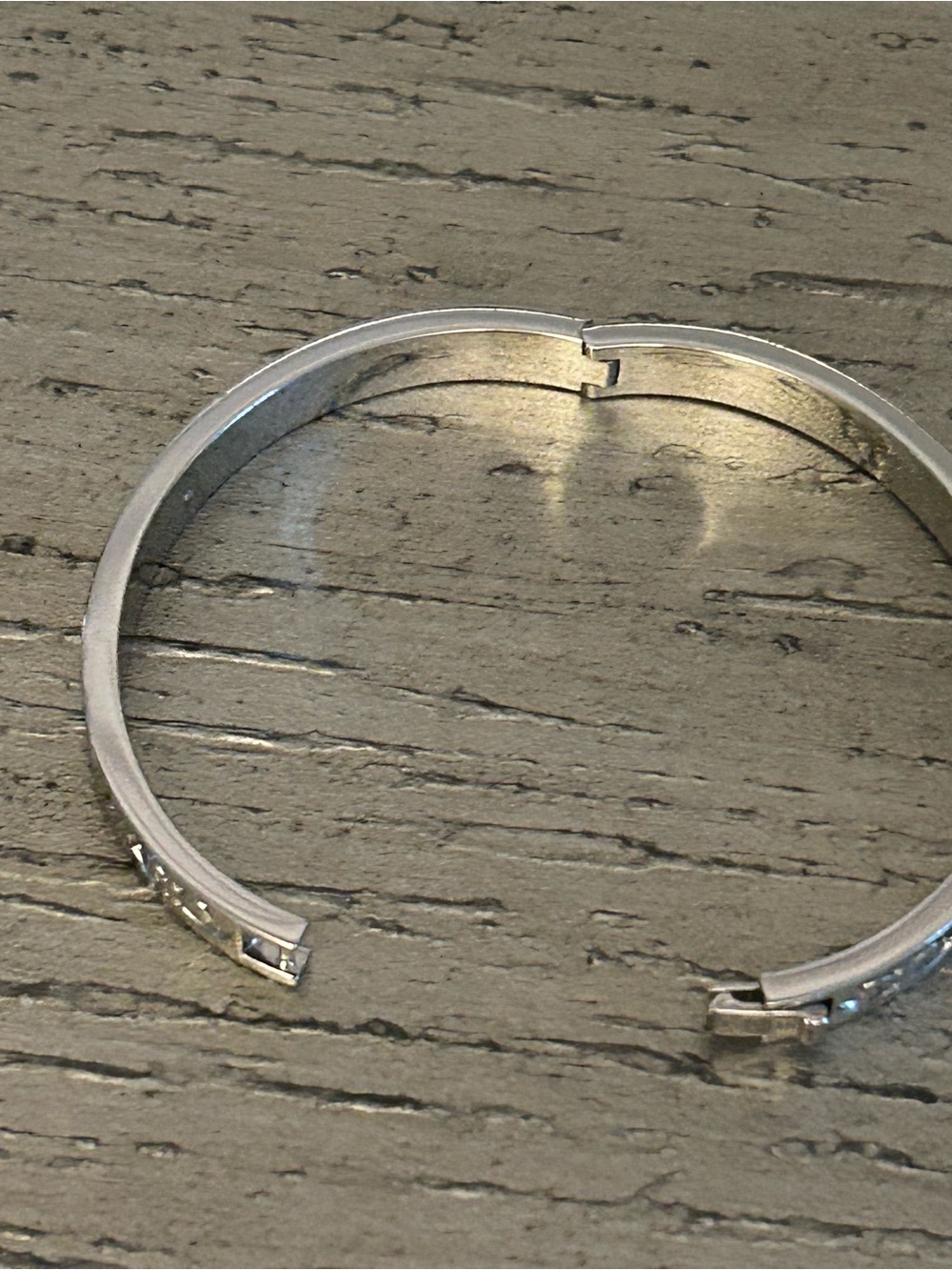 COACH Signature CC & Crystal Accents Hinged Bangle Bracelet w Dust bag - Picture 7 of 13